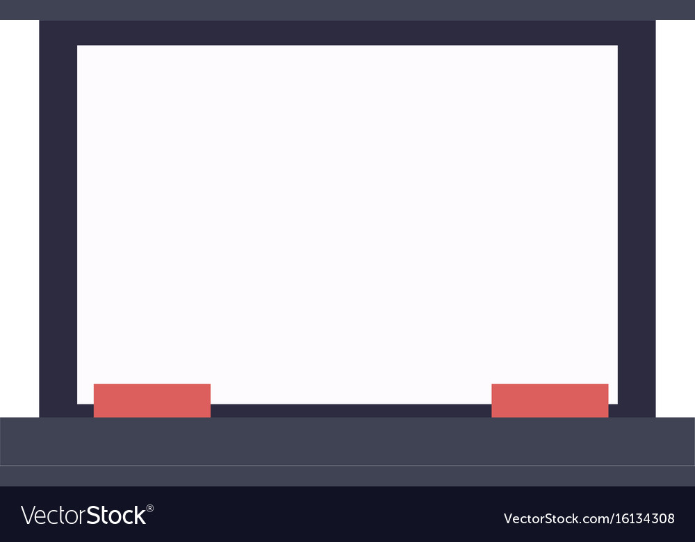 empty school chalkboard texture with frame eraser vector image