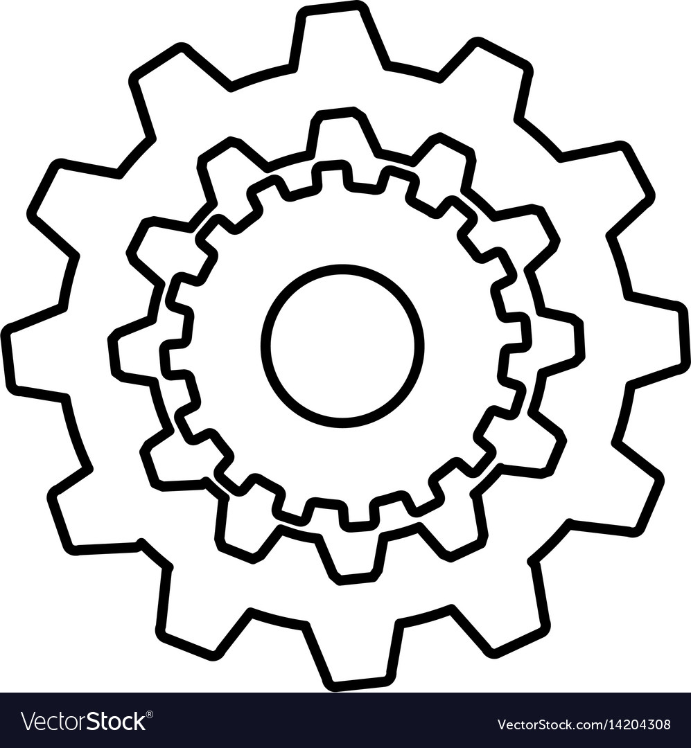 Gear settings setup icon Royalty Free Vector Image