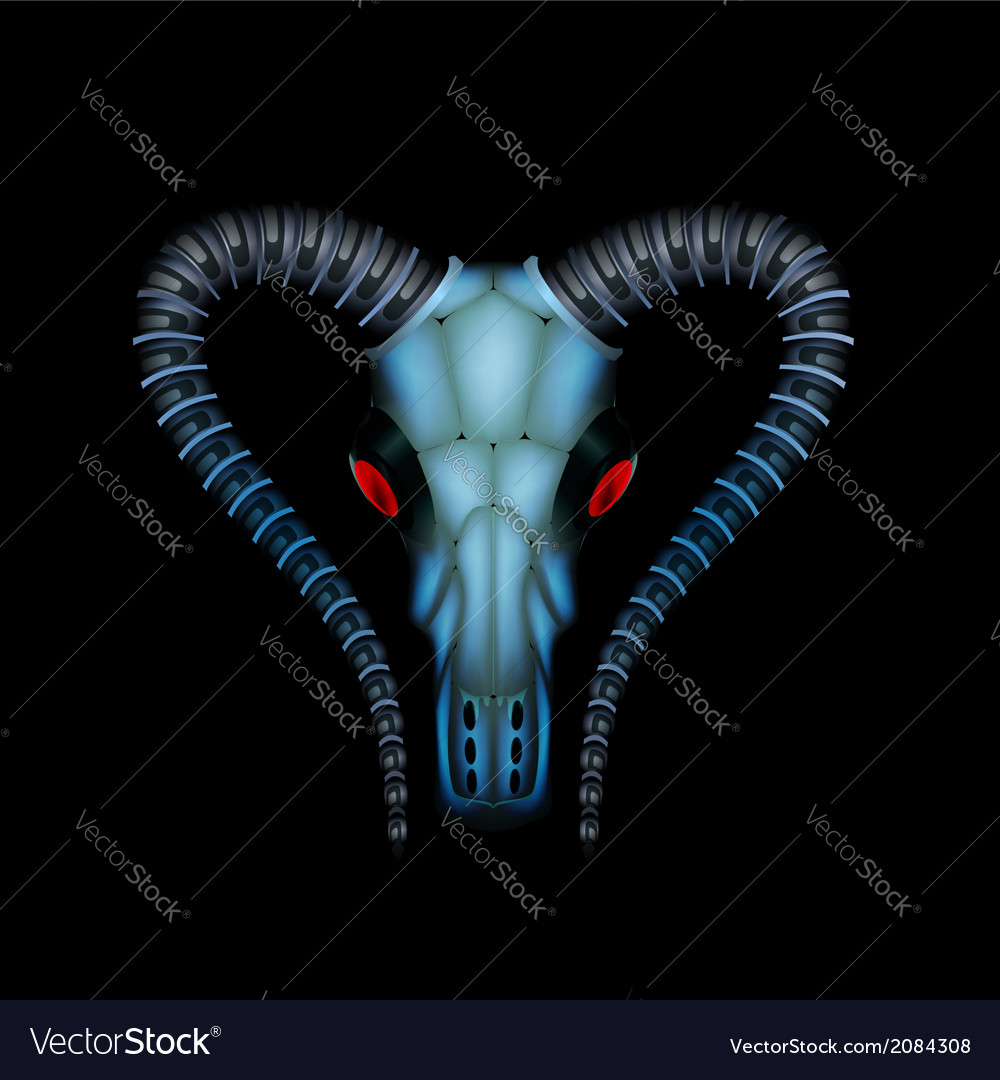 Goat skull hi-tech style Royalty Free Vector Image Goat skull hi-tech style Royalty Free Vector Image