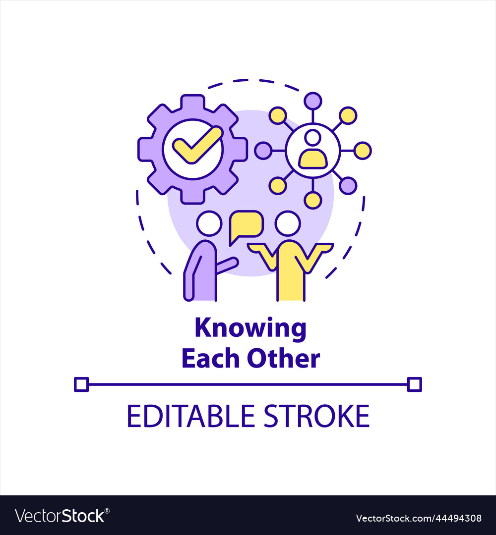 Know each other concept icon Royalty Free Vector Image