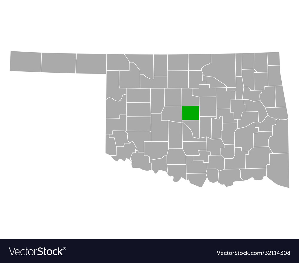 Map oklahoma Royalty Free Vector Image - VectorStock