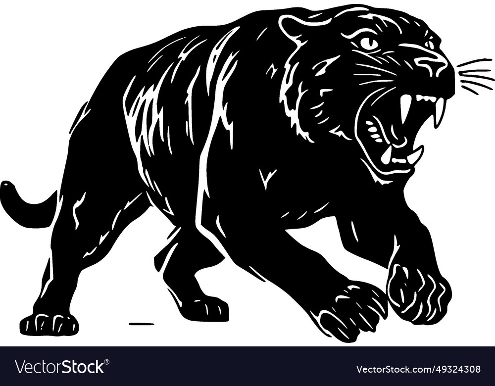 Panther - minimalist and flat logo