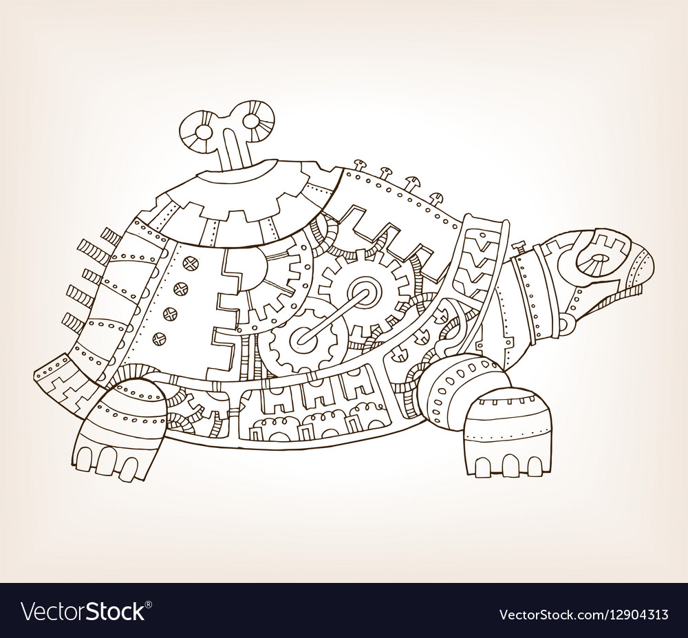 Ancient draft of mechanical turtle