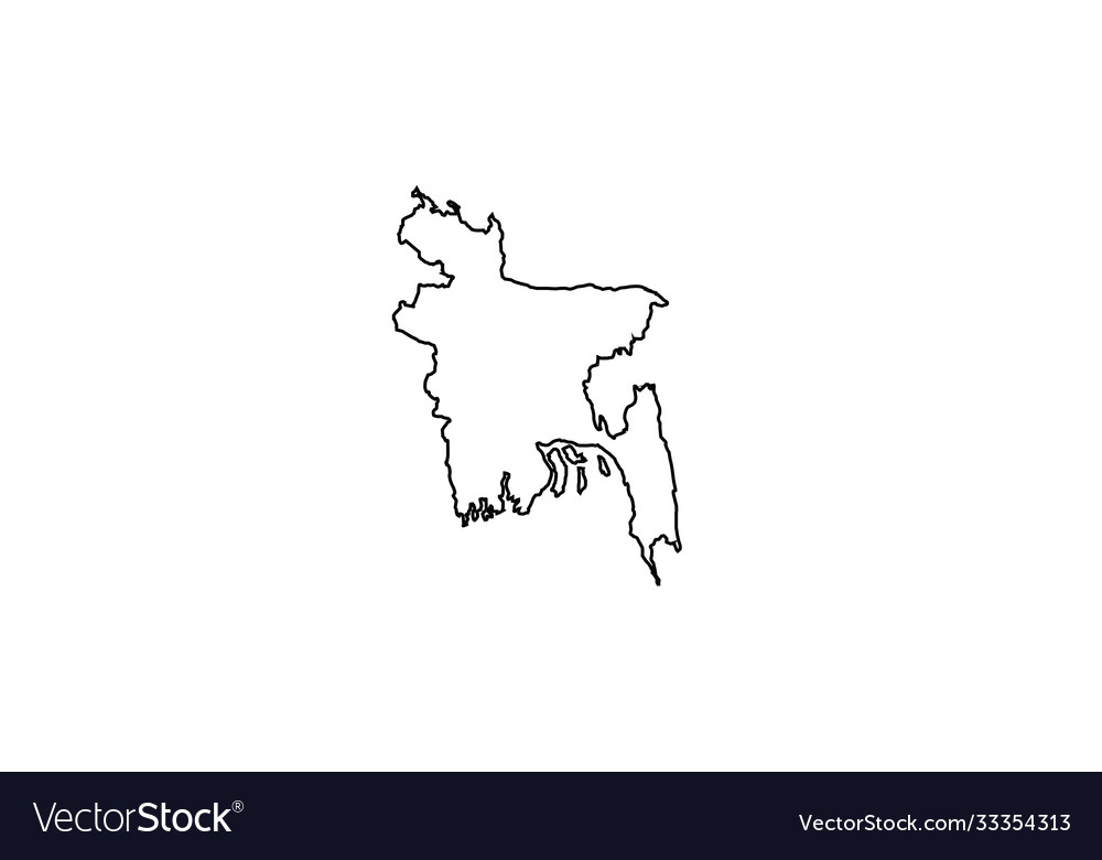 Bangladesh map outline country