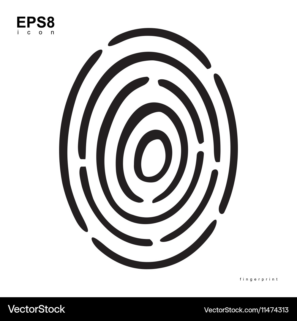 Creative fingerprint template icon Royalty Free Vector Image