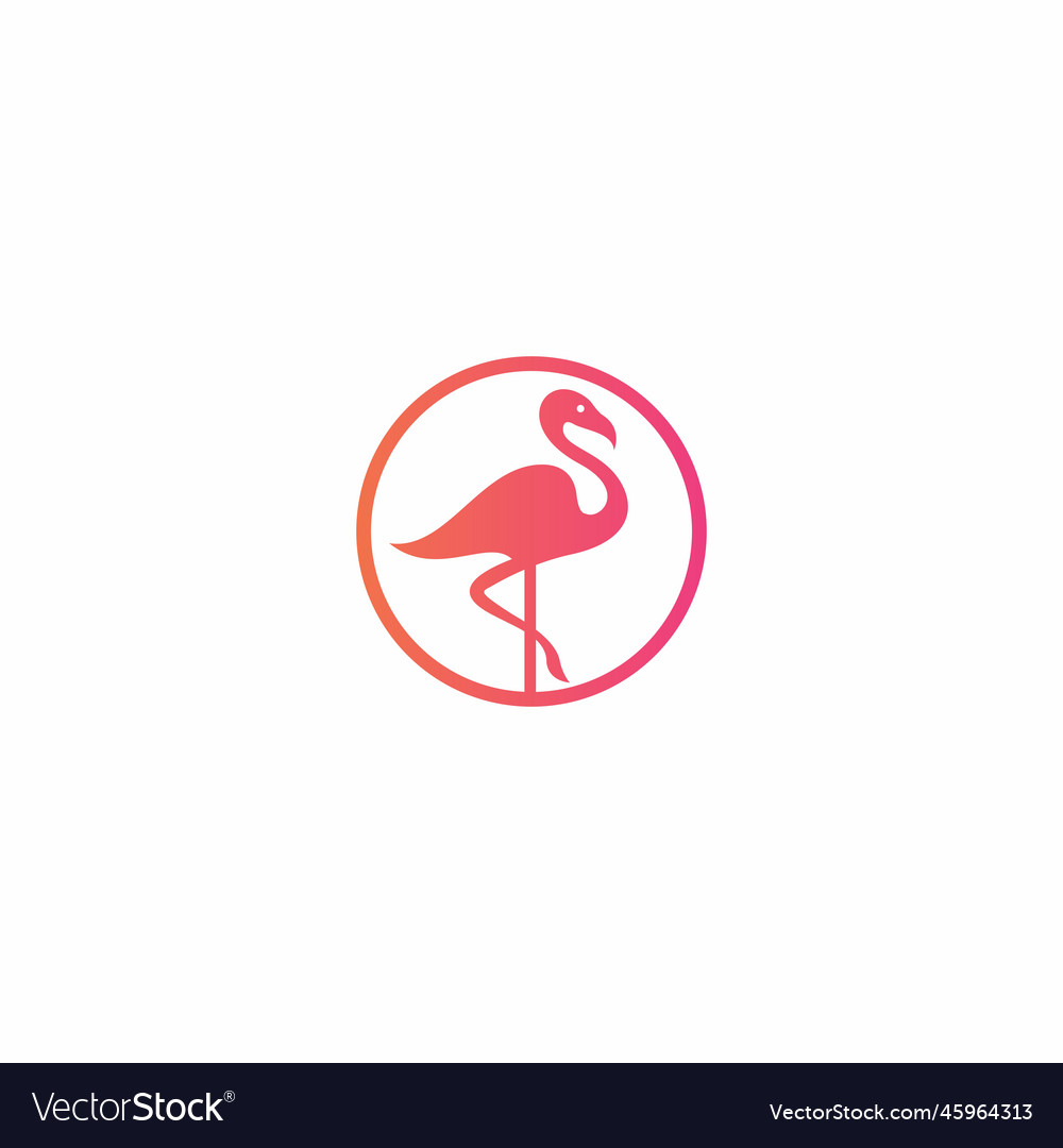 Flamingo logo Royalty Free Vector Image - VectorStock