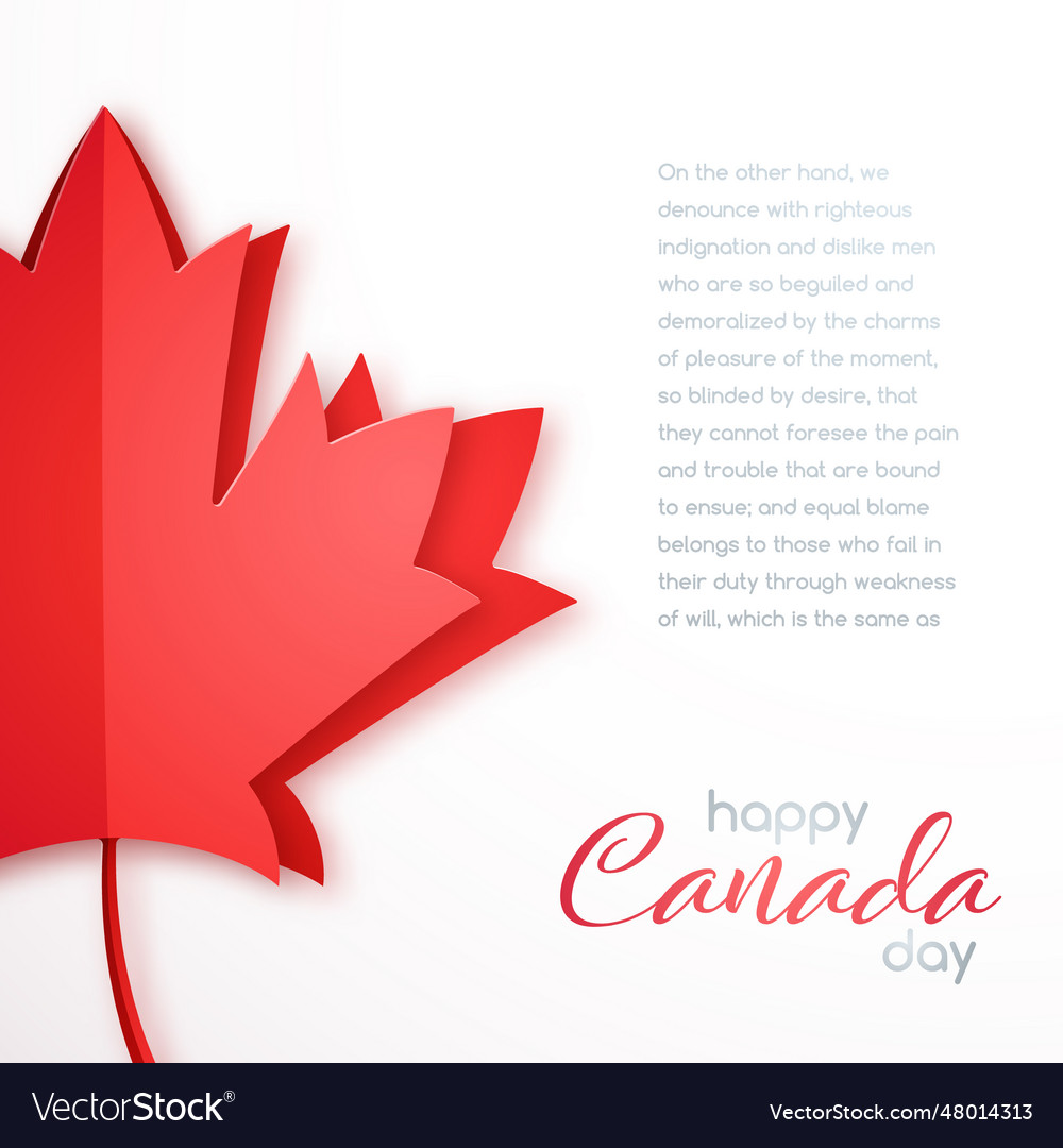 Happy Canada Day Greeting Card Elegant Template Vector Image 1453