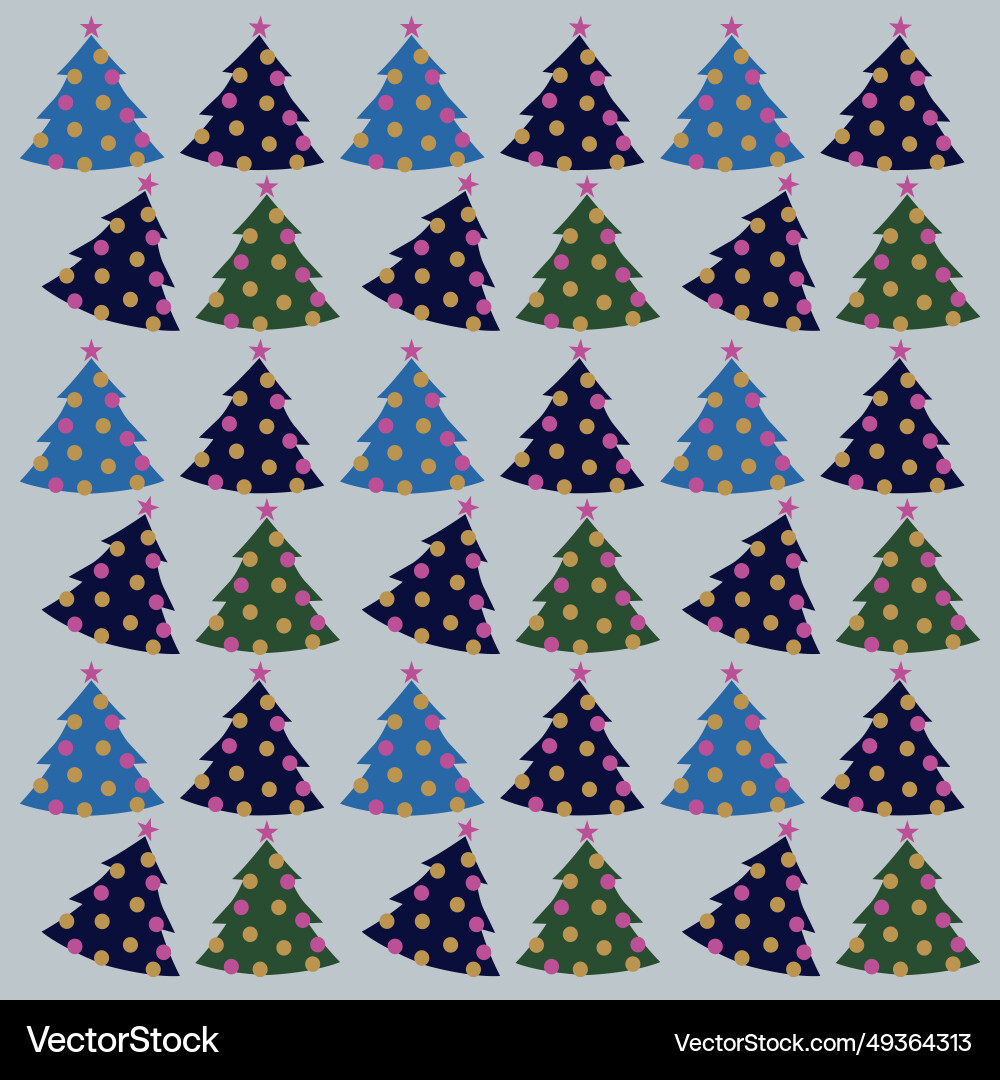 Retro christmas trees pattern texture Royalty Free Vector
