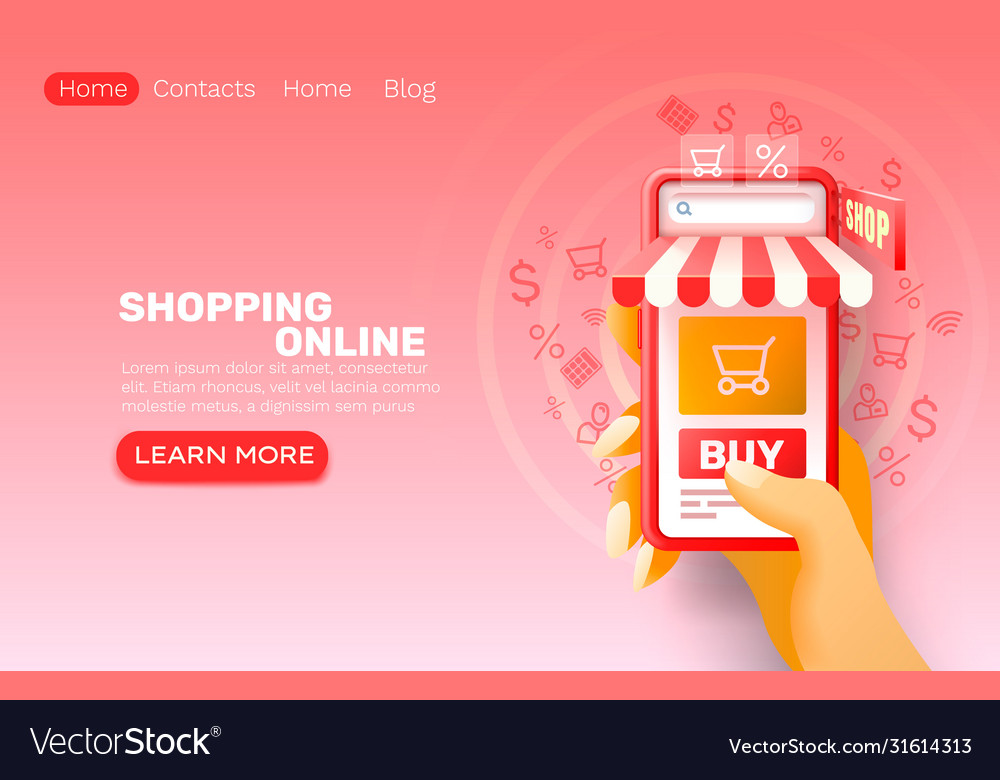 Smartphone shopping online application web market