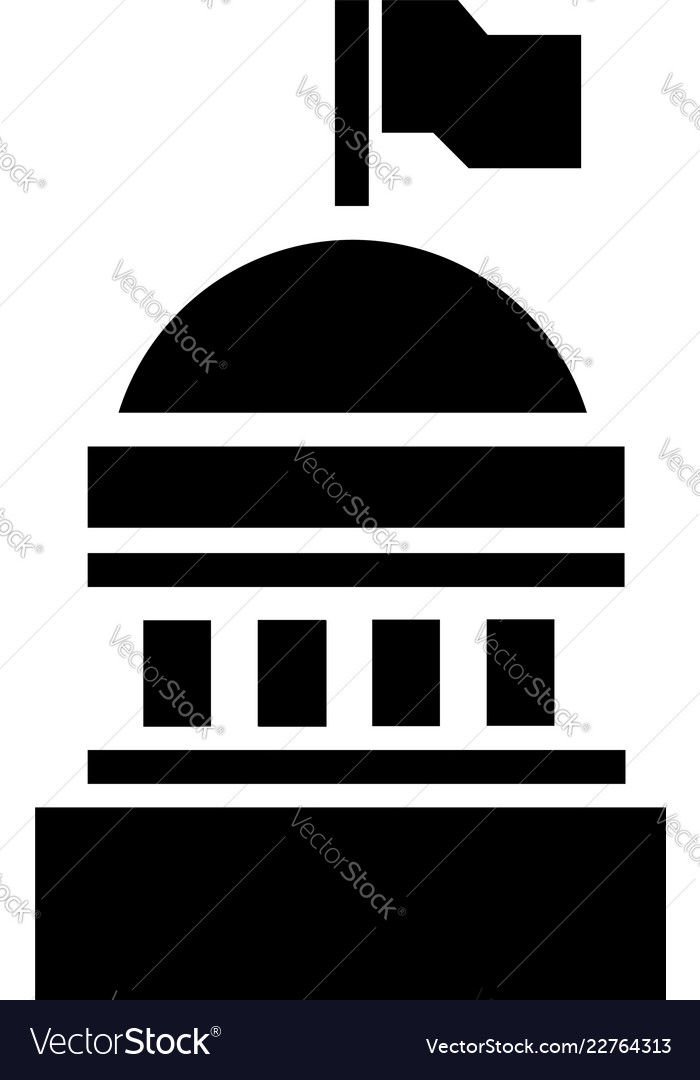 White House Icon Simple Style Royalty Free Vector Image