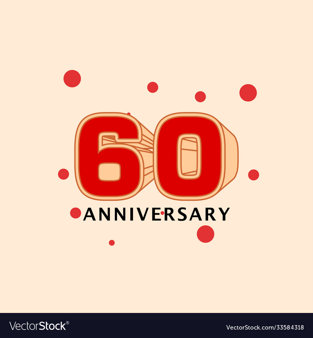 60 years anniversary template design