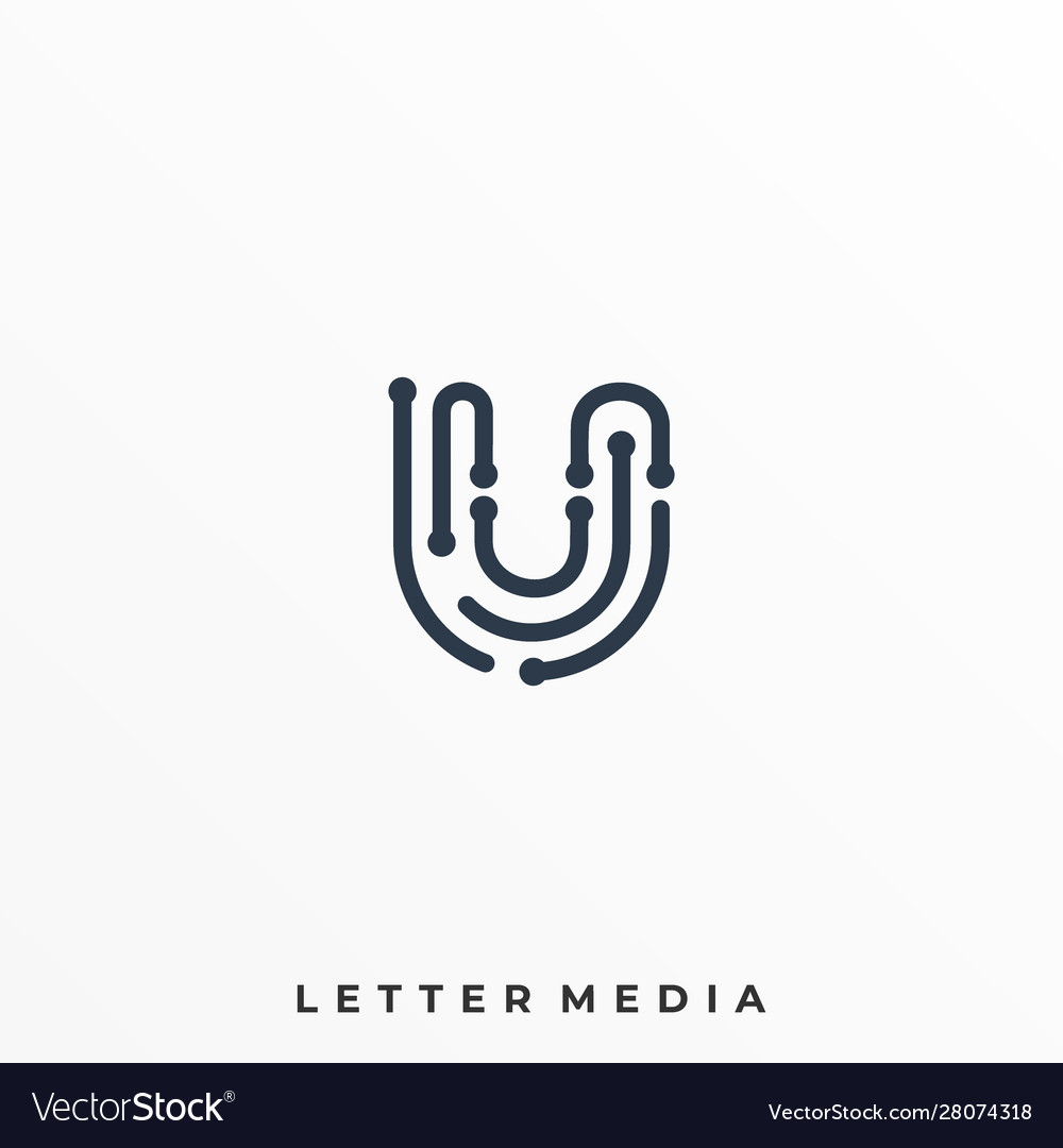 Abstract letter design template Royalty Free Vector Image