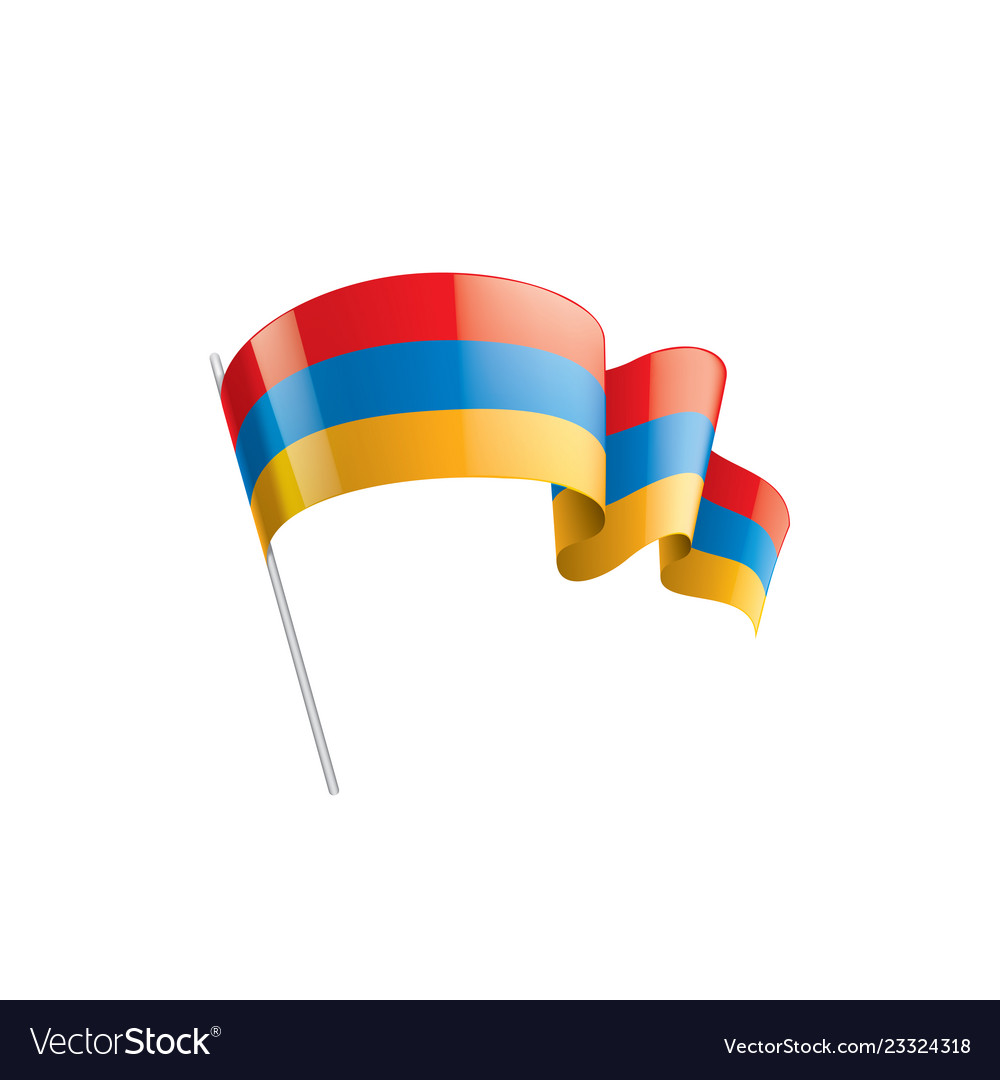 Armenia flag on a white