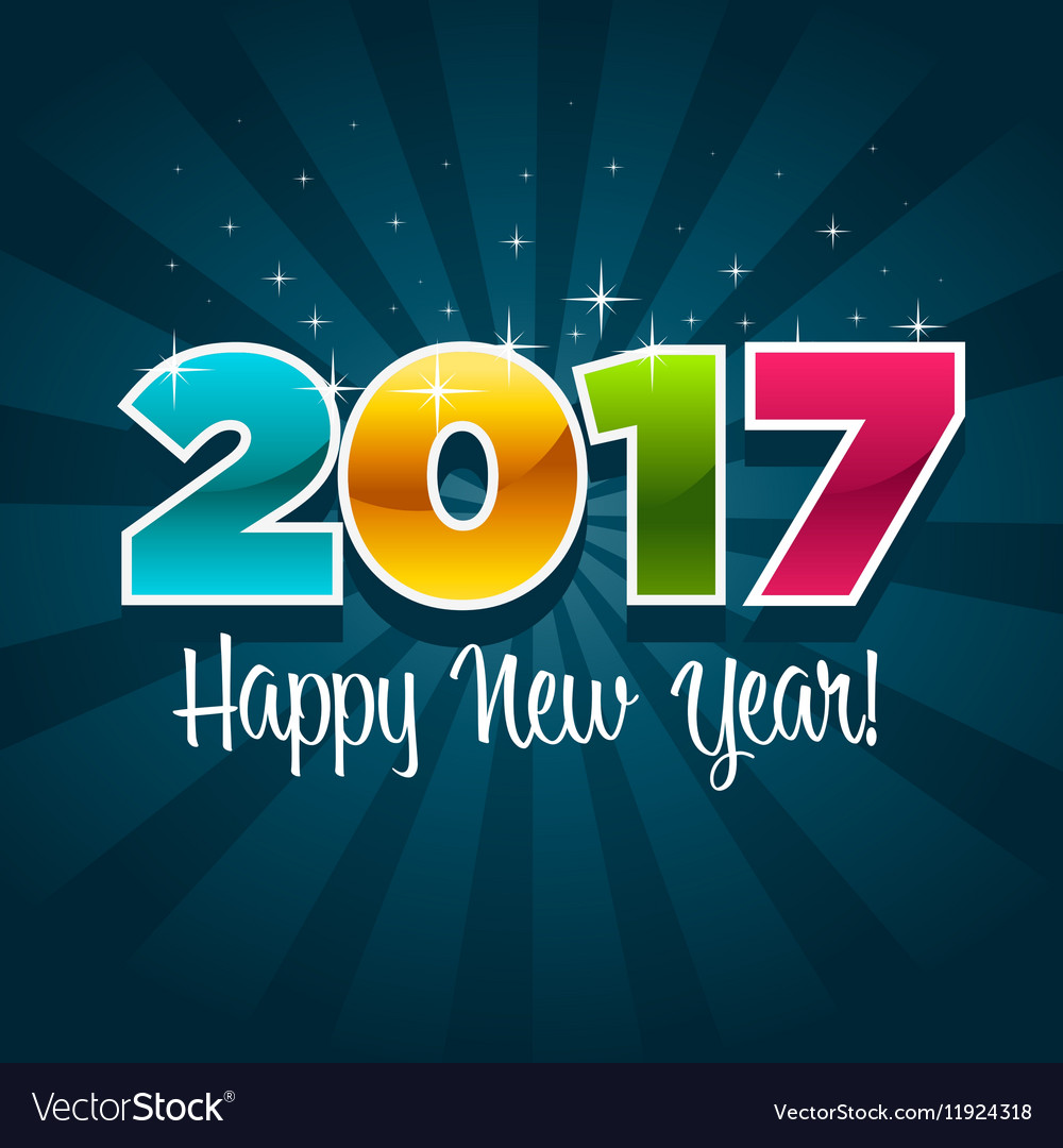 Happy new year 2017 Royalty Free Vector Image - VectorStock