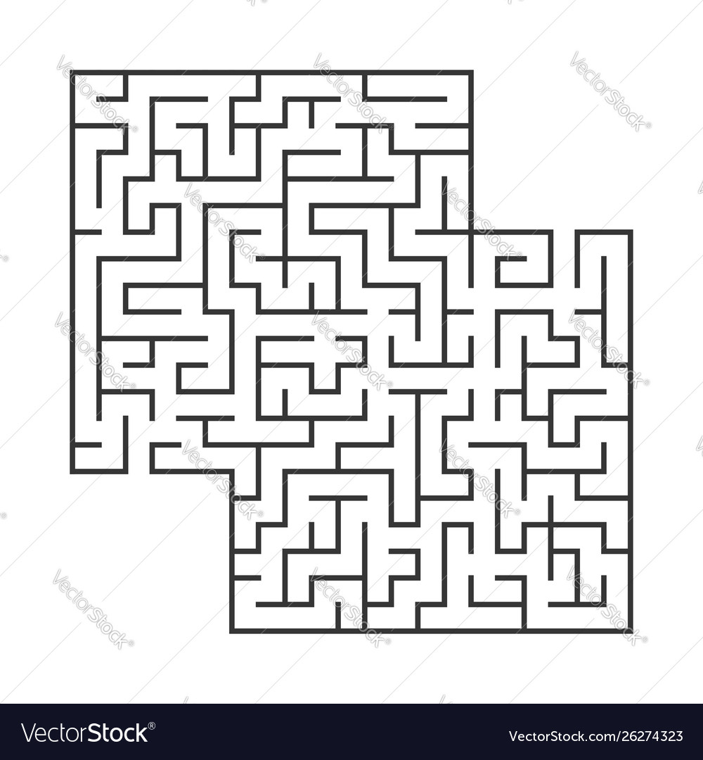 Abstract square maze game for kids puzzle Vector Image