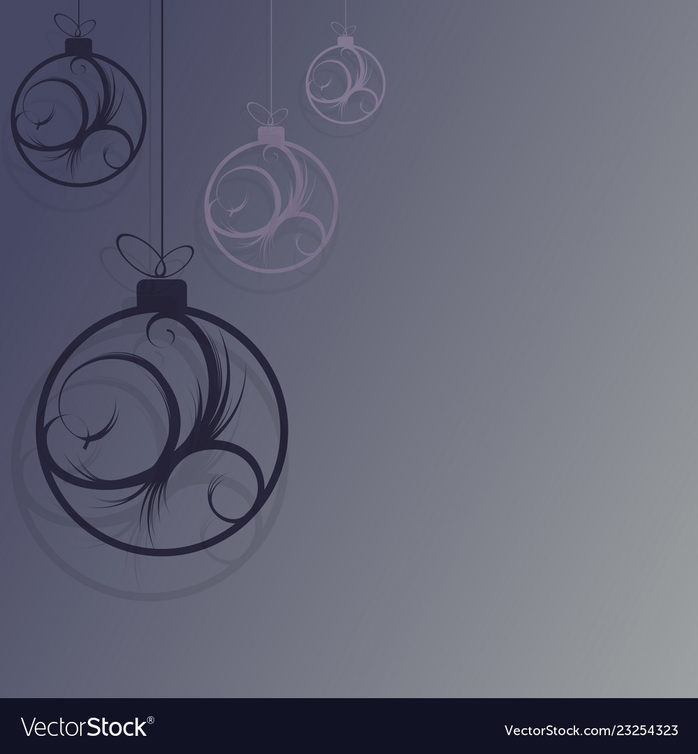 Christmas design with balls abstract blue