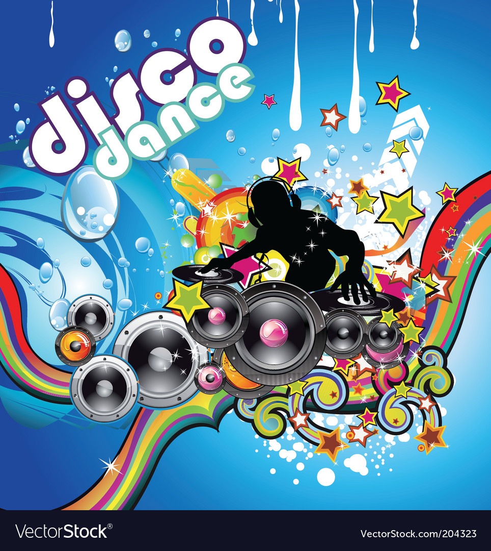 Discotheque colorful background Royalty Free Vector Image