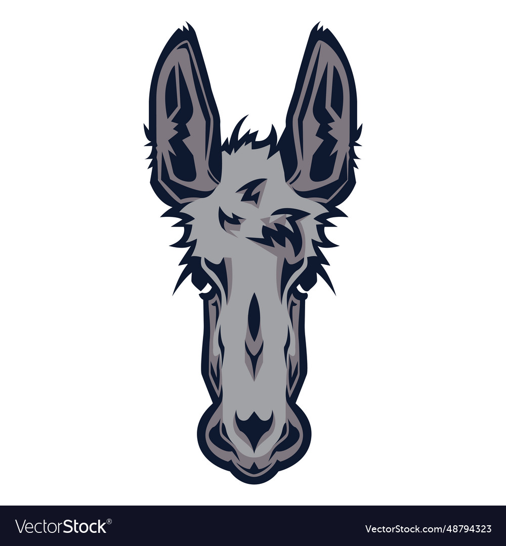 Donkey head logo Royalty Free Vector Image - VectorStock