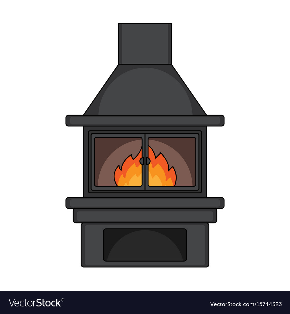 Fire Warmth And Comfort Fireplace Single Icon In Vector Image