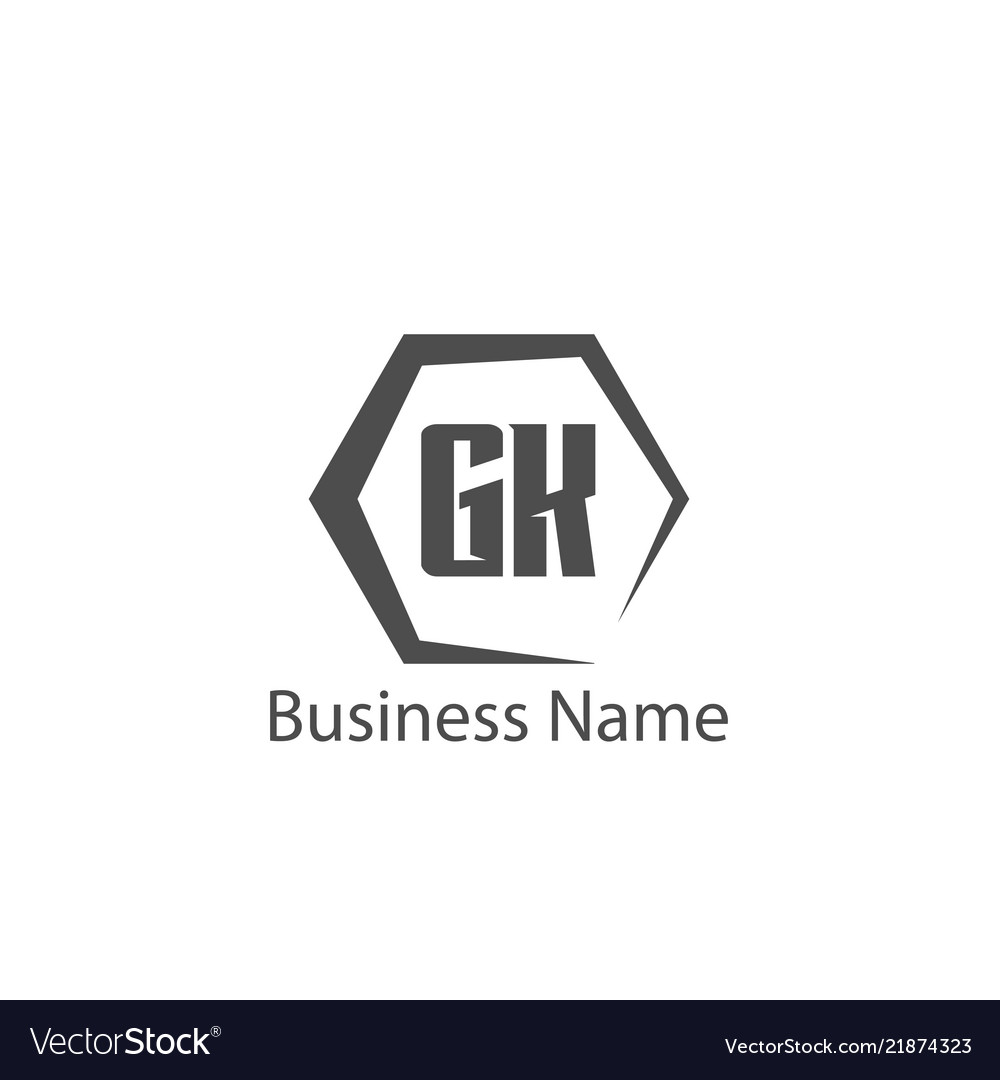 Initial letter gk logo template design