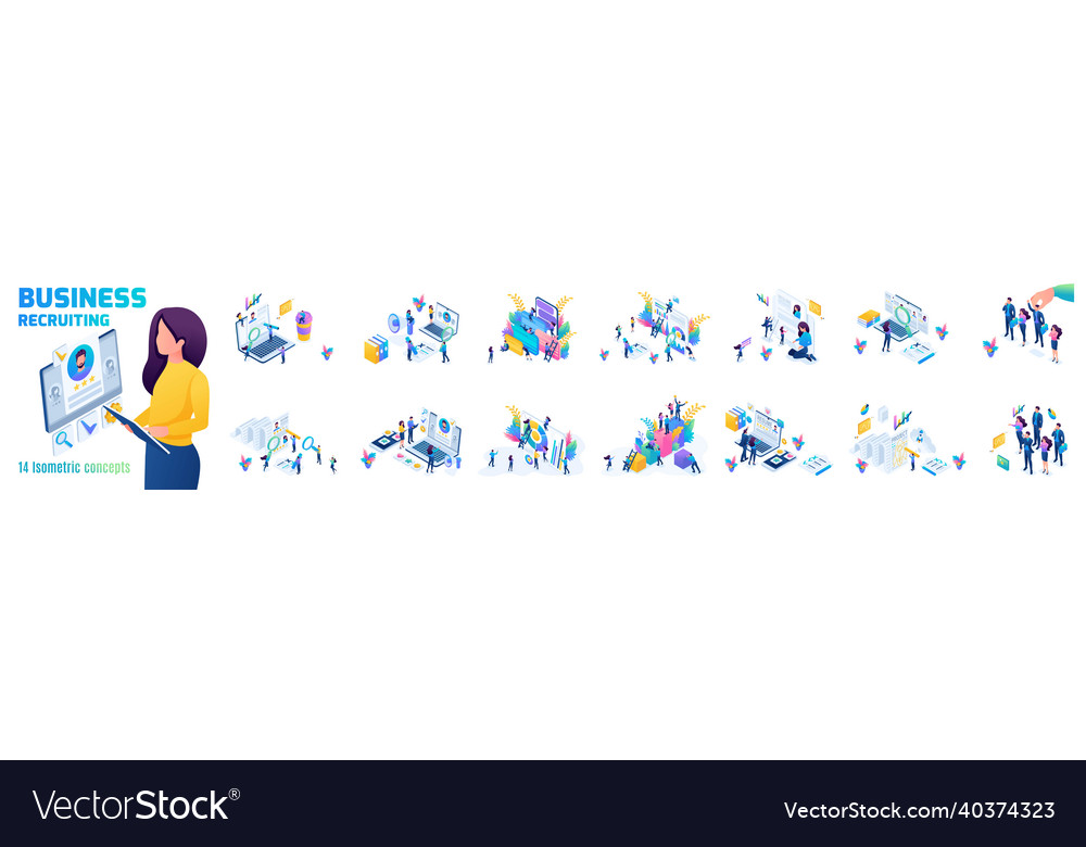 Isometric set concepts recruitment for business