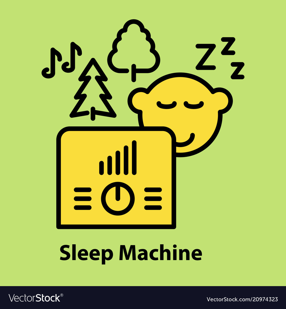 Line icon of sleep machine