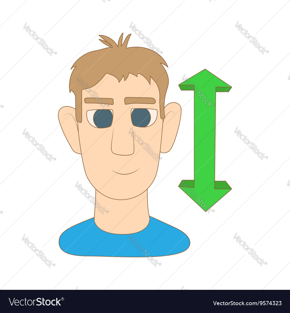 Man nod icon cartoon style Royalty Free Vector Image