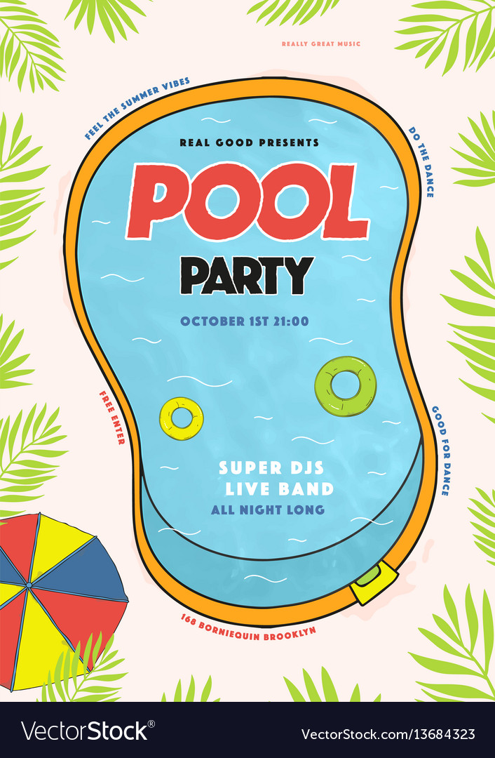 Pool Party Poster Sommerfest