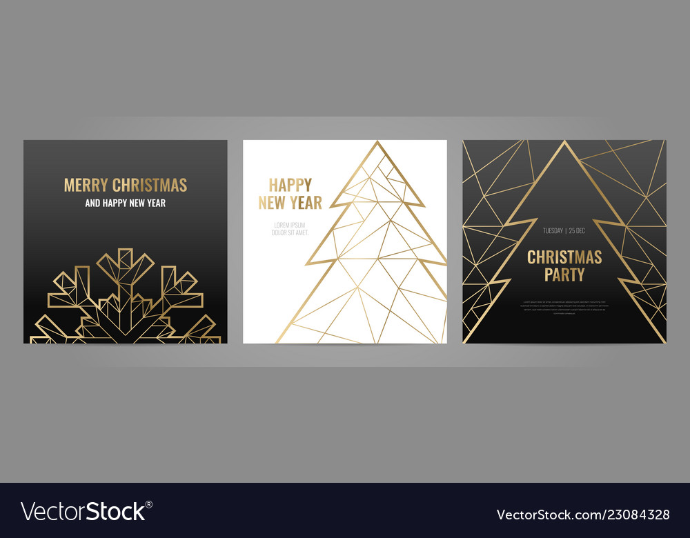 Invitation template gold lines on a black Vector Image