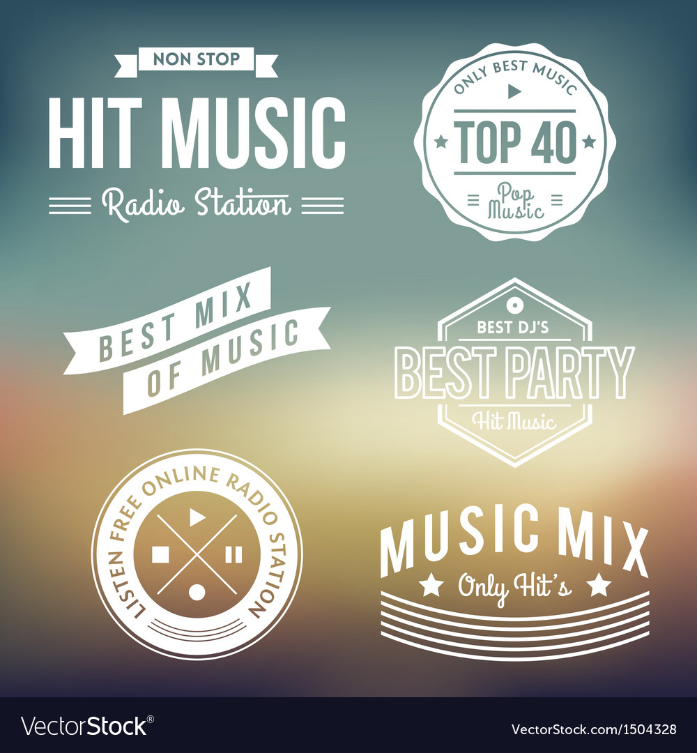 music-labels-royalty-free-vector-image-vectorstock