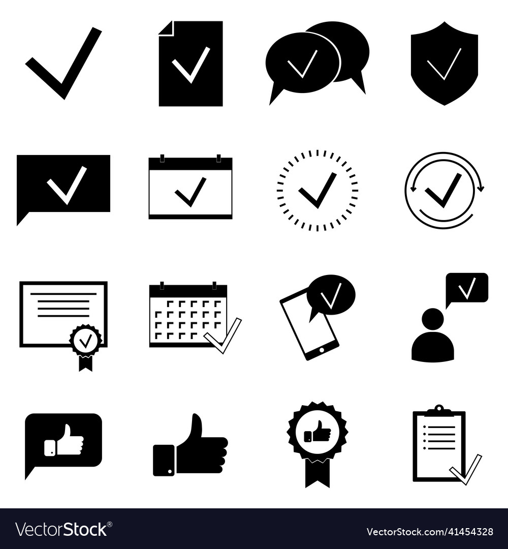 Quality control icons set