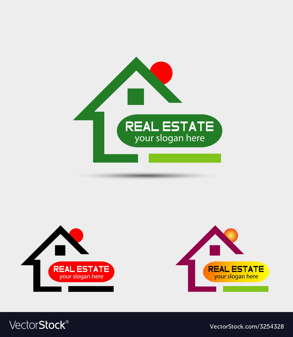 Real estate property logo Royalty Free Vector Image