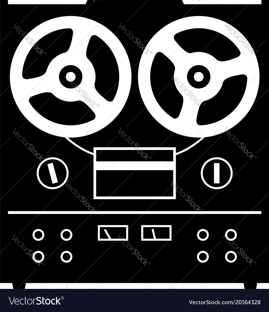 Reel To Reel Tape Deck Player Recorder Royalty Free Vector