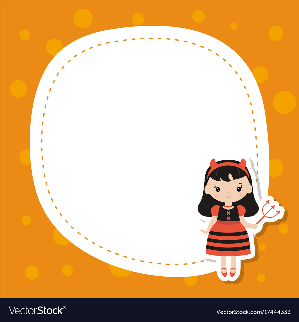 Greeting card with cute girl Royalty Free Vector Image