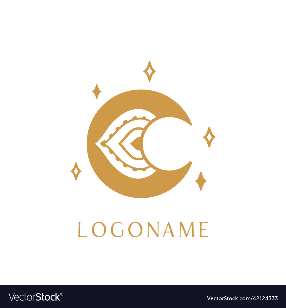 Moon mystical icon logo