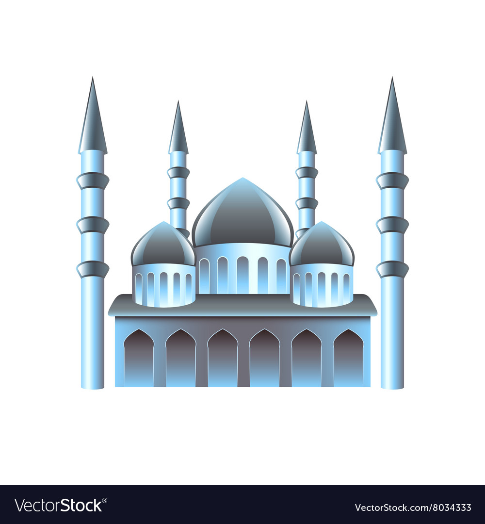 Mosque icon isolated on white Royalty Free Vector Image