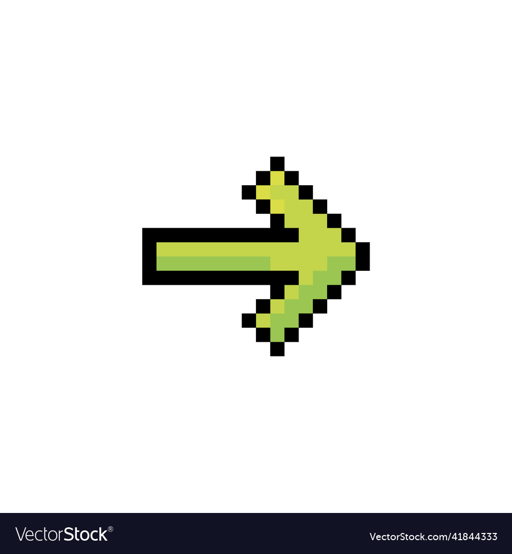 Pixelated arrow design Royalty Free Vector Image