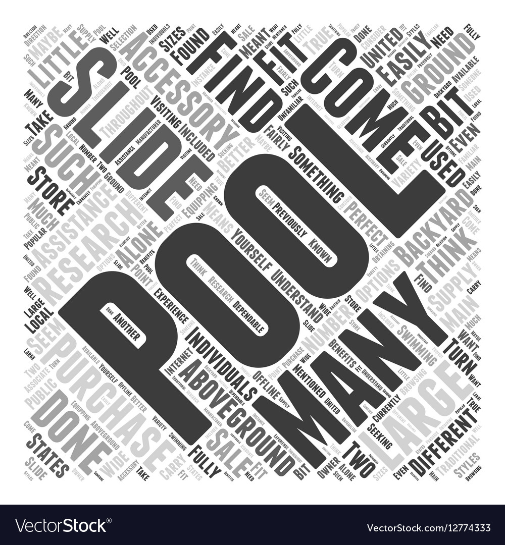 Pool Slide The Perfect Accessory For Your Vector Image Pool Slide The Perfect Accessory For Your Vector Image