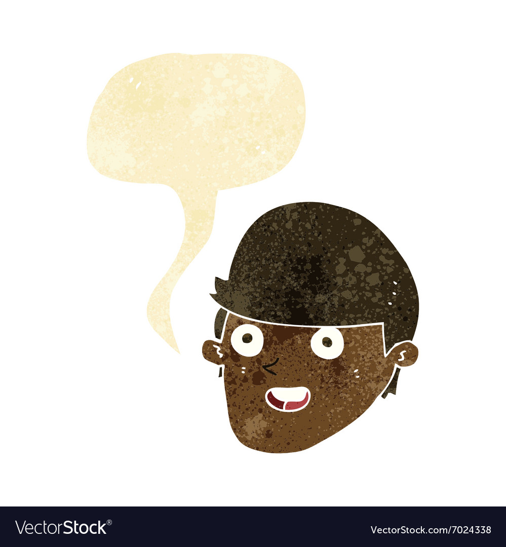 Cartoon man with big chin with speech bubble Vector Image