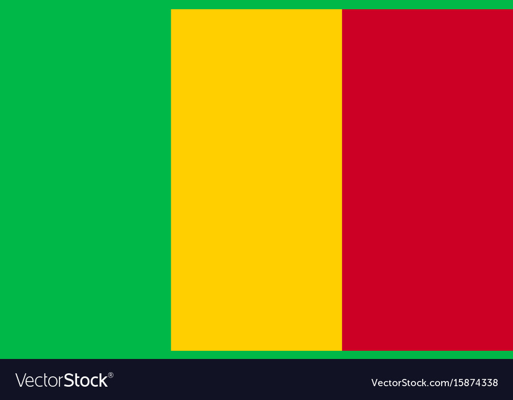 Mali tricolor national flat flag