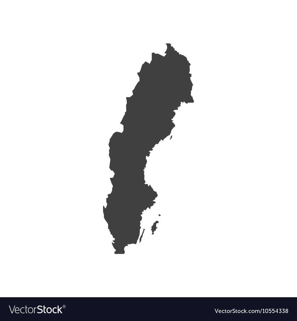 Schweden Karte silhouette