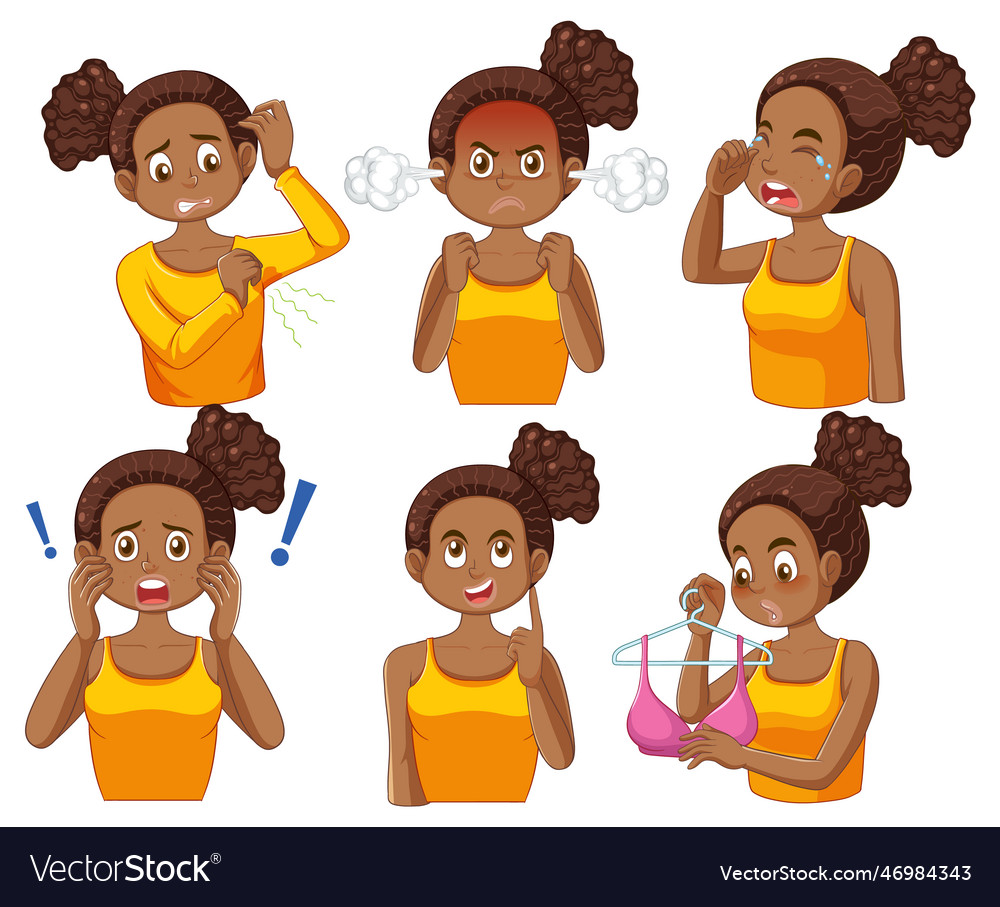 Puberty Girl And Emotional Changes Concept Vector Image puberty-girl-and-emotional-changes-concept-vector-image