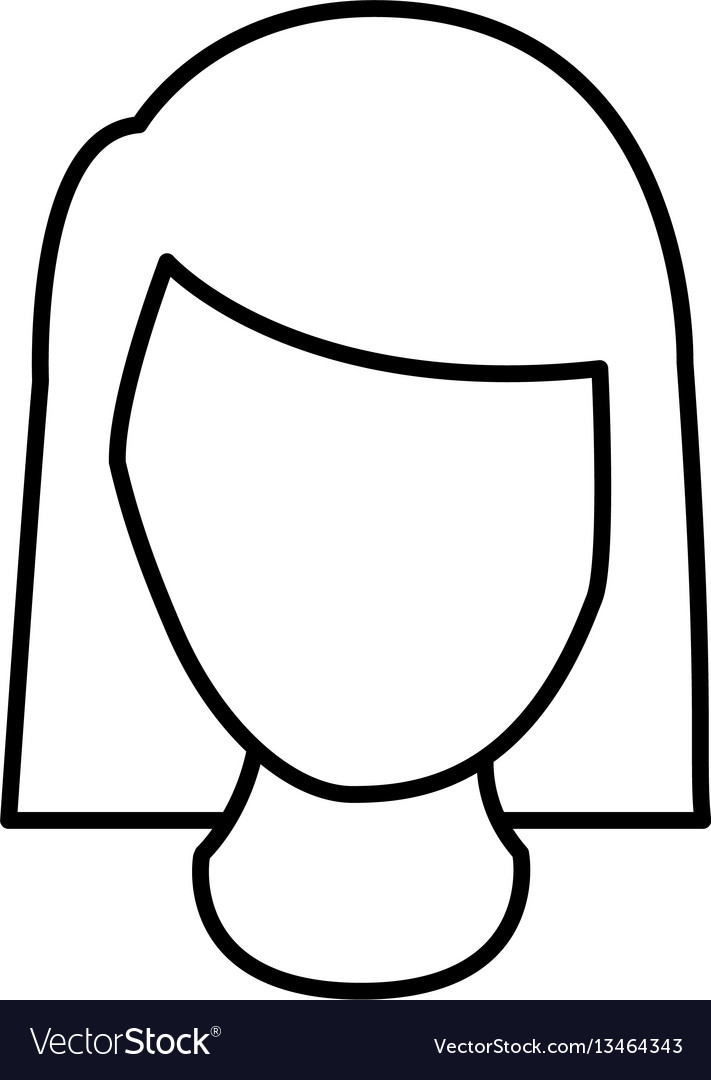 Silhouette Face Woman Icon Royalty Free Vector Image