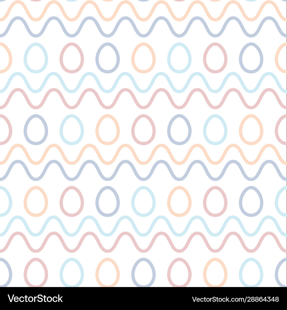 Easter egg seamless pattern cute colorful Vector Image