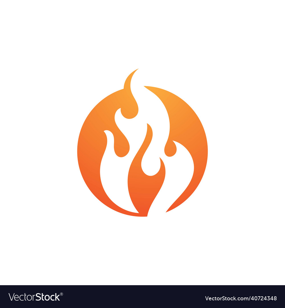 Fire logo design template Royalty Free Vector Image