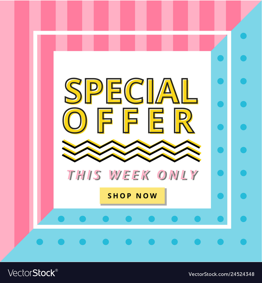 Sale Banner Modern Design In Square Frame On Vector Image