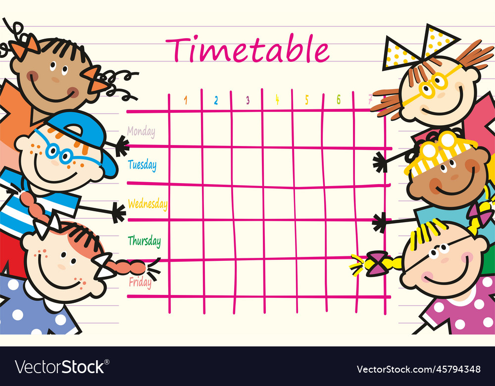 Timetable children template