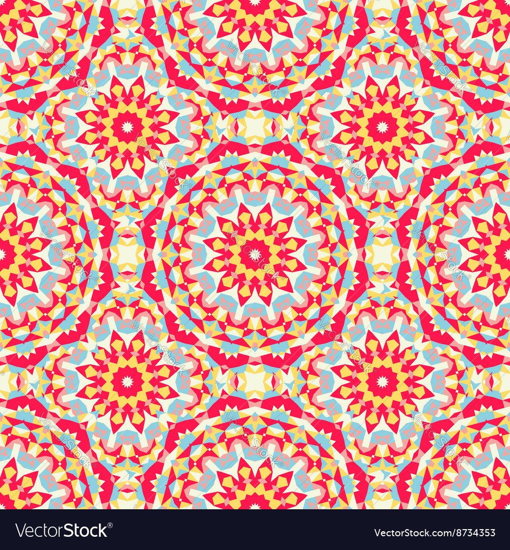 Boho chic colorful pattern Royalty Free Vector Image