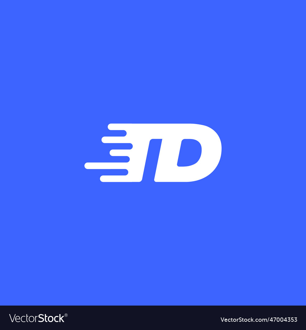 Letter td fast speed technology modern logo design