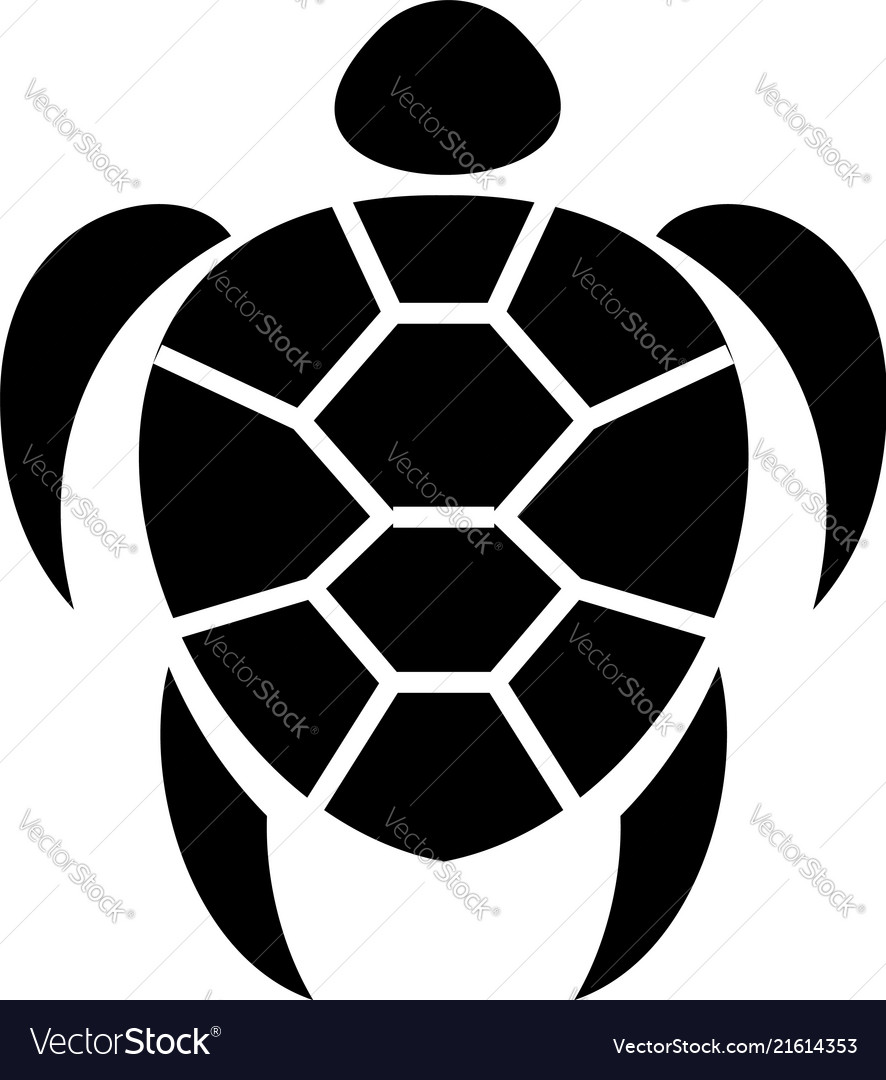 Ocean turtle icon simple style Royalty Free Vector Image